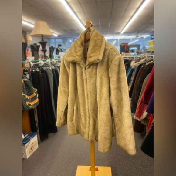 Jackets & Blazers - Braetan Ladies 22.24 Faux Fur Coat in Tan